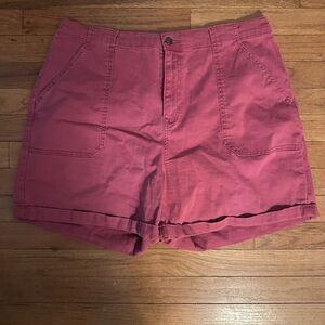 Gloria Vanderbilt High Waist Magenta Shorts
